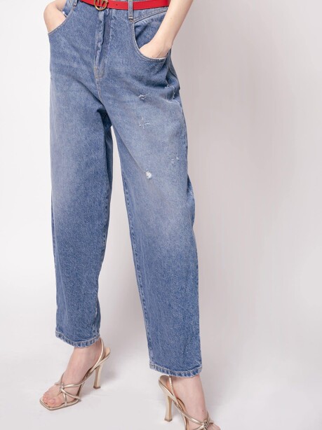 Jeans slouchy in denim recycled - 1