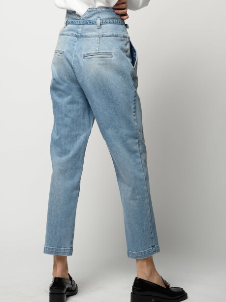Jeans chinos con vita alta a bustier - 2