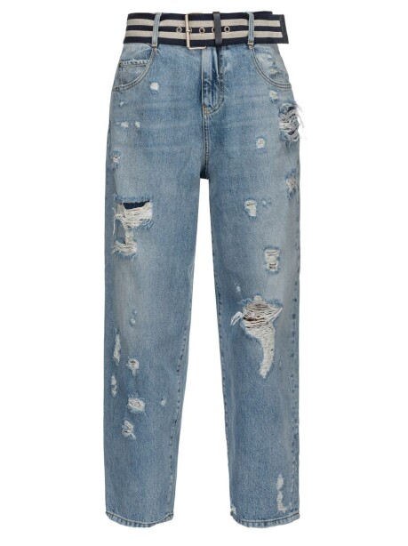 Jeans slouchy con strappi - 4