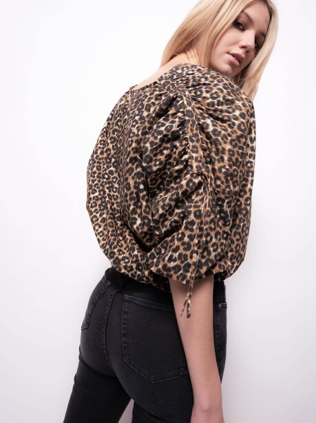 Camicia corta animalier leopardo - 2