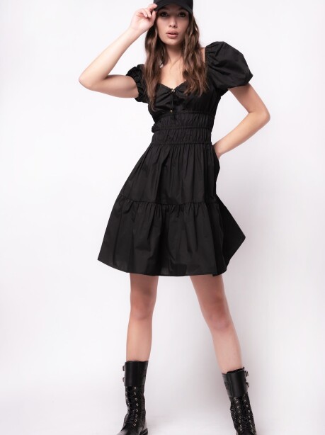 Mini dress con maniche a palloncino - 3