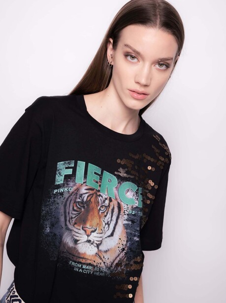 T-shirt stampa tigre - 1