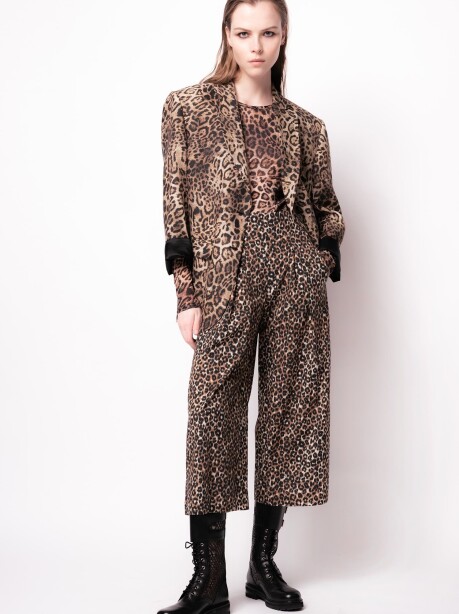Pantaloni ampi animalier leopardo - 3