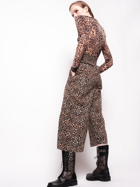Pantaloni ampi animalier leopardo - 2