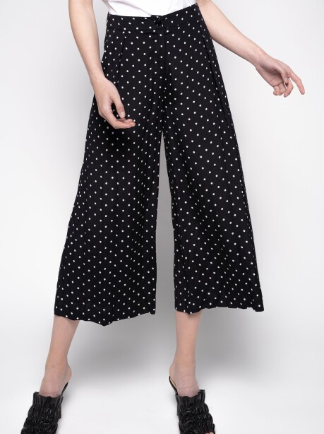 Pantaloni cropped in marocaine stampato - 1