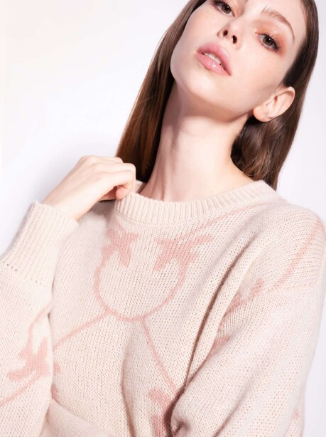 Monogram jacquard pullover PINKO → Shop Online