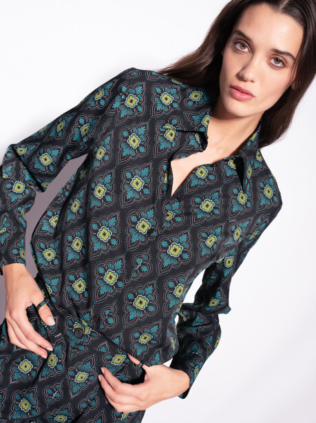 Camicia floreale geometrico - 3