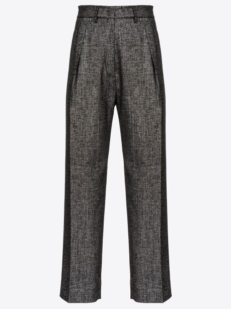 Pantaloni in lana stretch lurex - 1