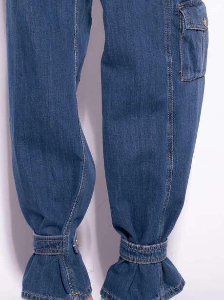 Jeans cargo con tasche - 3
