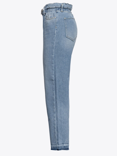 Jeans mom-fit vintage con cintura - 3