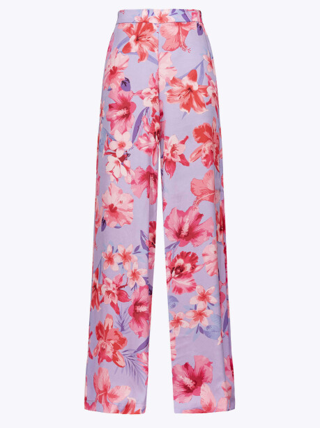 Pantaloni ampi stampa floreale - 4
