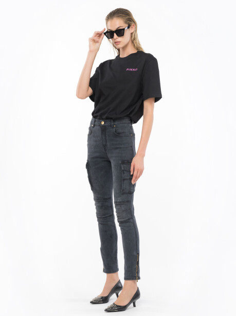 Jeans cargo skinny denim black - 3