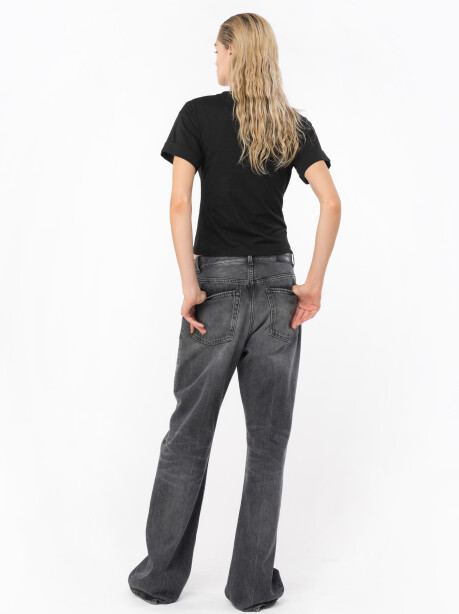 Jeans wide leg denim black - 2