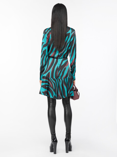Mini dress stampa zebra psichedelica - 3