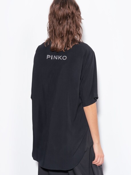 Camicia in viscosa con logo PINKO - 2