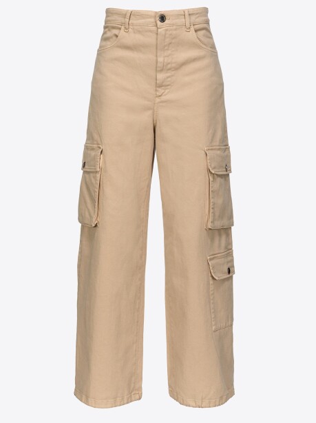 Pantaloni cargo in gabardina di cotone stretch - 4