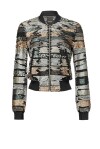 Bomber in tulle ricamo paillettes - 4