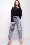 Jeans slouchy con strappi - 3