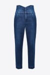 Jeans chinos con vita alta a bustier - 4