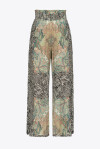 Pantaloni wide leg foulard floreale - 4
