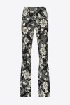 Pantaloni flared fiori cachemire - 4