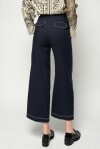 Pantaloni cropped in cotone e lino - 2