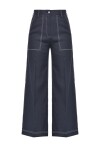 Pantaloni cropped in cotone e lino - 4