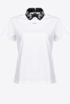 T-shirt in jersey di cotone con colletto gioiello - 4