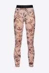 Leggings tulle stretch con stampa tattoo - 1