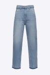 Jeans mom-fit vintage con cintura - 1