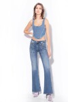 Jeans flared con stringhe - 1