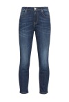 Jeans skinny denim stretch con ricamo sul retro - 4