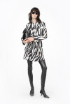 Mini dress chemisier stampa zebra psichedelica - 1
