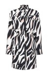Mini dress chemisier stampa zebra psichedelica - 4