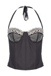 Top bustier con strass - 4