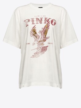 T-shirt con stampa Pinko Love Birds