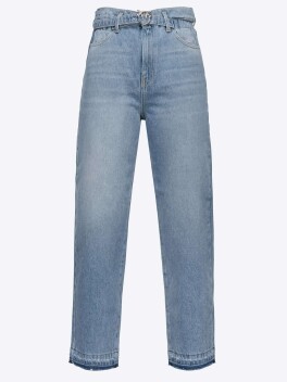 Jeans mom-fit vintage con cintura