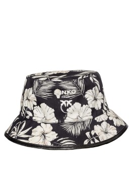 Buckle hat con stampa fiore grafico