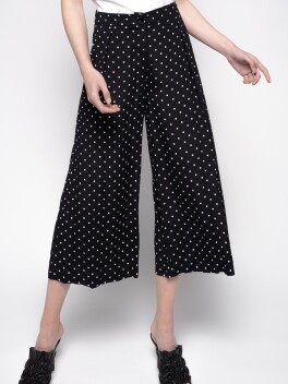 Pantaloni cropped in marocaine stampato